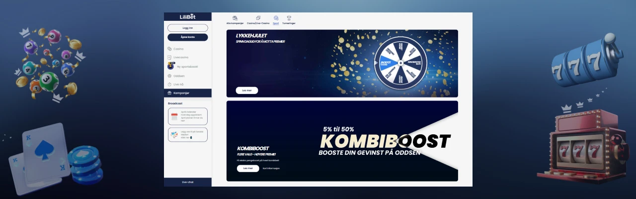 Lilibet sportsbetting velkomstbonus