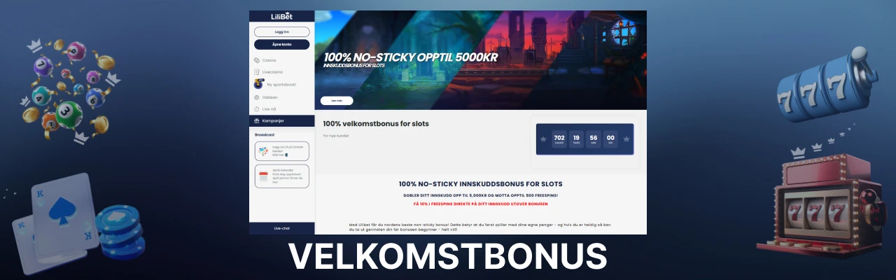 Lilibet velkomstbonus
